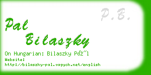 pal bilaszky business card